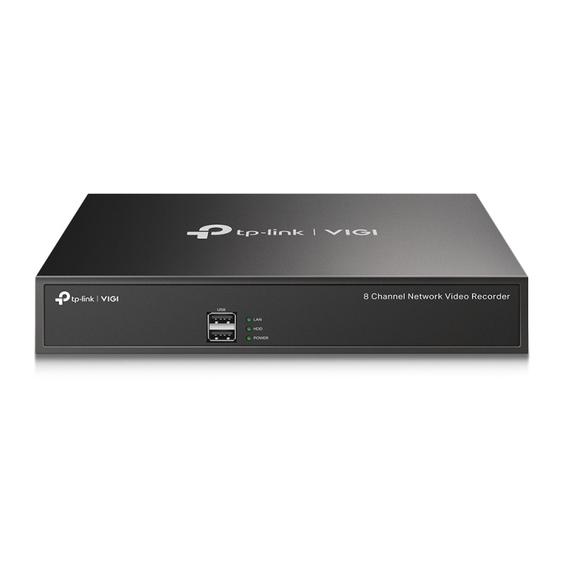 GRABADOR DE VIDEO TP-LINK VIGI NVR1008H O PUERTOS CON RESOLUCION DE HASTA 5MP, 1 INTERFAZ SATA HASTA 10 TB, 12V DC 1.5 A, 2 USB 2.0, 1 PUERTO VGA, 1 PUERTO HDMI ONVIF